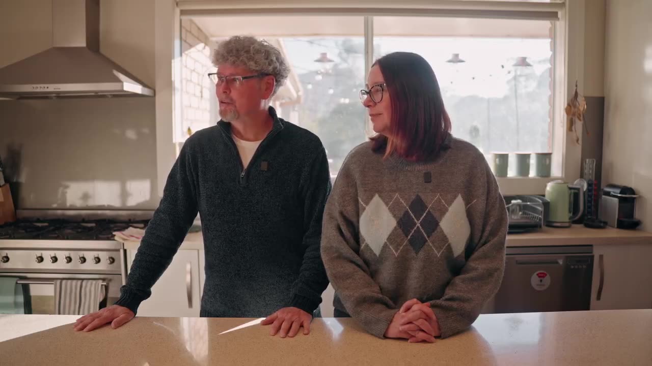 Don and Janine, client testimonial filmed at the Bent bathroom renovation, Macedon